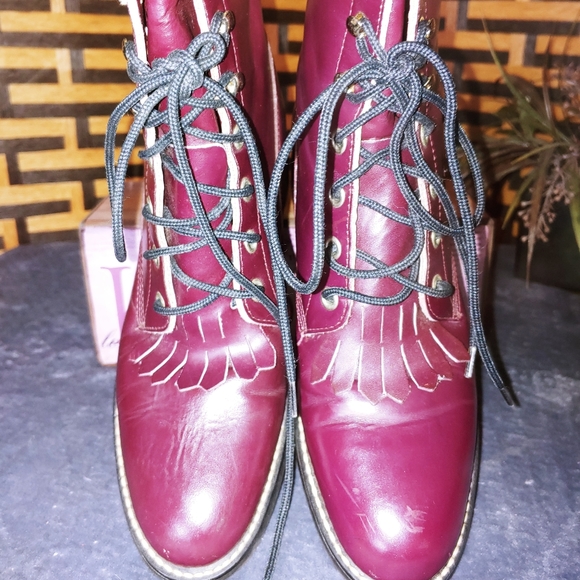 Diamond J Leather Roper Lace Up Boots◇ - Picture 13 of 13
